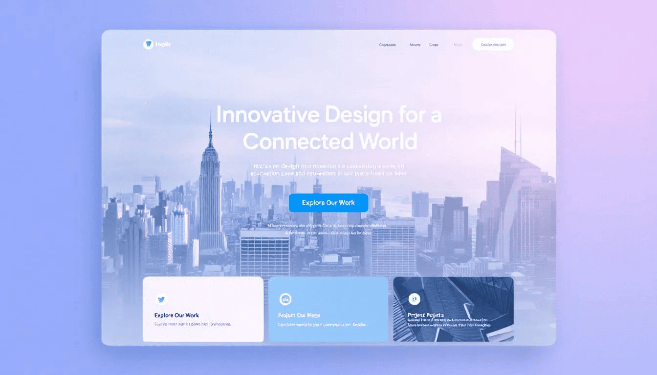 Die Abbildung zeigt ein mobiles, responsives Webdesign für eine Architektur-Website, das eine hervorragende Benutzererfahrung bietet. Die klare Struktur und kreative Gestaltung präsentieren die Projekte und Dienstleistungen von Architekten und Architekturbüros ansprechend und einladend.