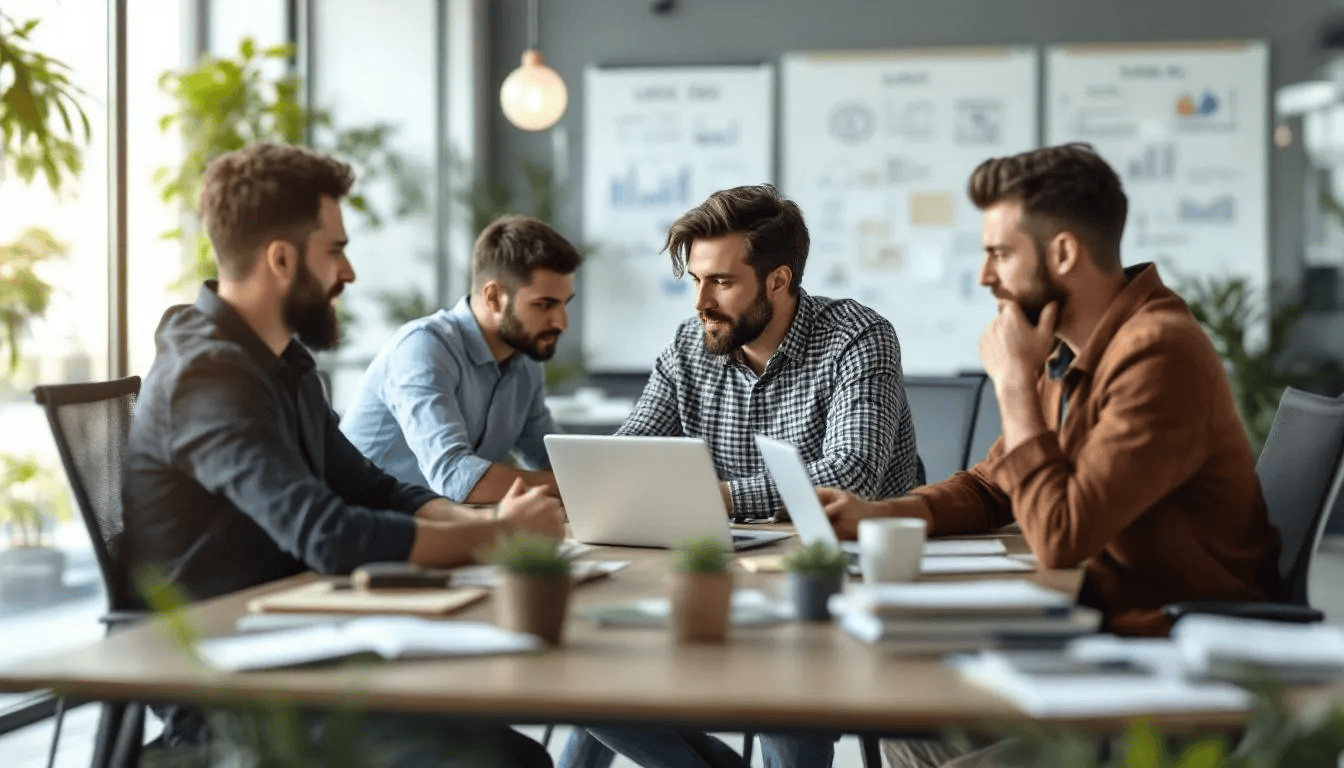 . Ein Team von SEO-Spezialisten arbeitet intensiv an der Local SEO Optimierung für ein Unternehmen, um dessen Online Sichtbarkeit und Rankings in den lokalen Suchmaschinen zu verbessern. Sie analysieren Google My Business Profile und entwickeln Strategien für top Platzierungen in den Suchergebnissen, um Neukunden zu gewinnen und die Kundenbindung zu stärken. .